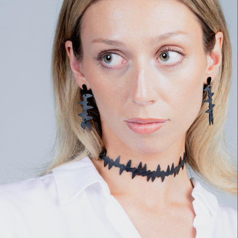 Fierce Choker handcrafted in Black Verdasil® | Verdacious - Bold By Design | Sustainable Fashion Jewelry |  KADEN & KAI®