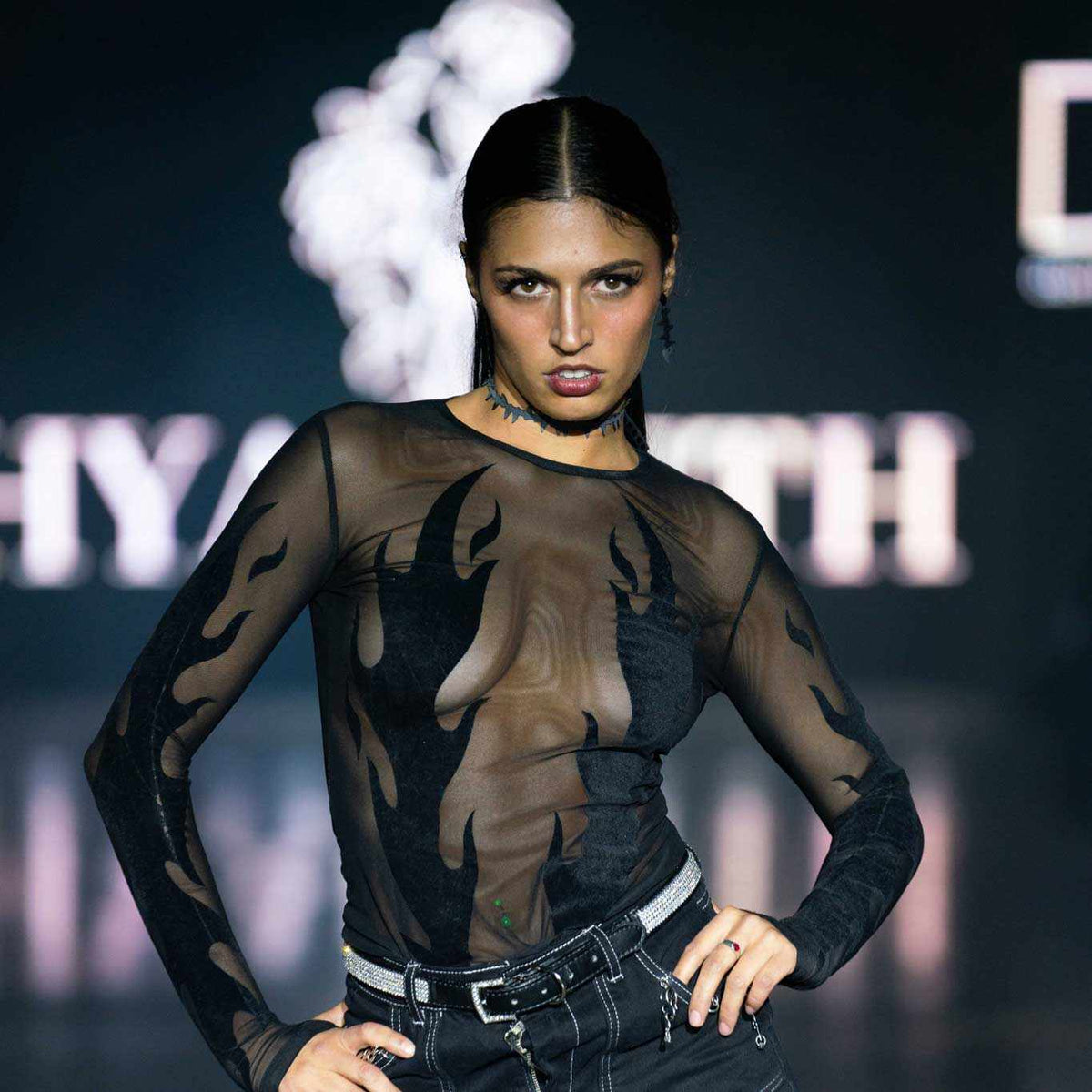 Fierce Choker and Earrings handcrafted in Black Verdasil™, Verdacious™ collection — Bold By Design. Performance jewelry by KADEN & KAI®.