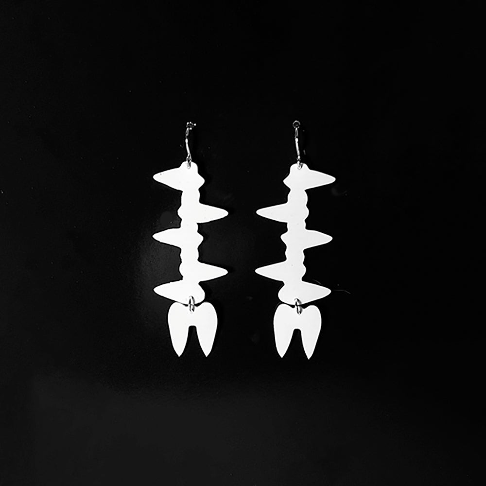 Fierce Earrings handcrafted in White Verdasil® | Verdacious - Bold By Design | Performance Jewelry |  KADEN & KAI®