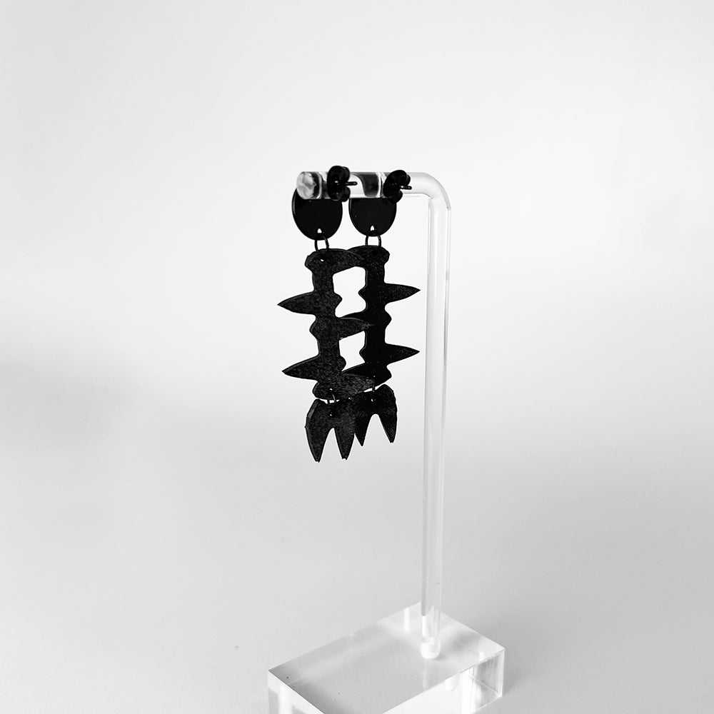 Fierce Earrings handcrafted in Black Verdasil® | Verdacious - Bold By Design | Performance Jewelry |  KADEN & KAI®