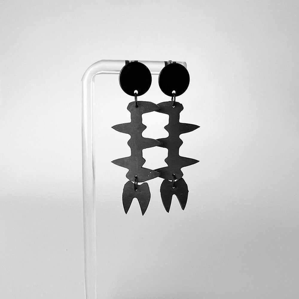 Fierce Earrings handcrafted in Black Verdasil® | Verdacious - Bold By Design | Performance Jewelry |  KADEN & KAI®