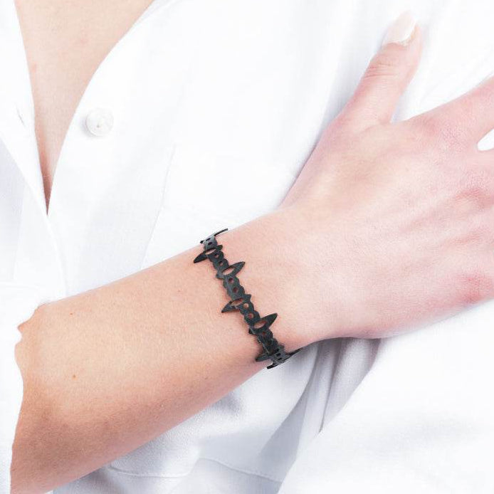 Fierce Tribal Bracelet handcrafted in Black Verdasil® | Verdacious - Bold By Design | Performance Jewelry |  KADEN & KAI®