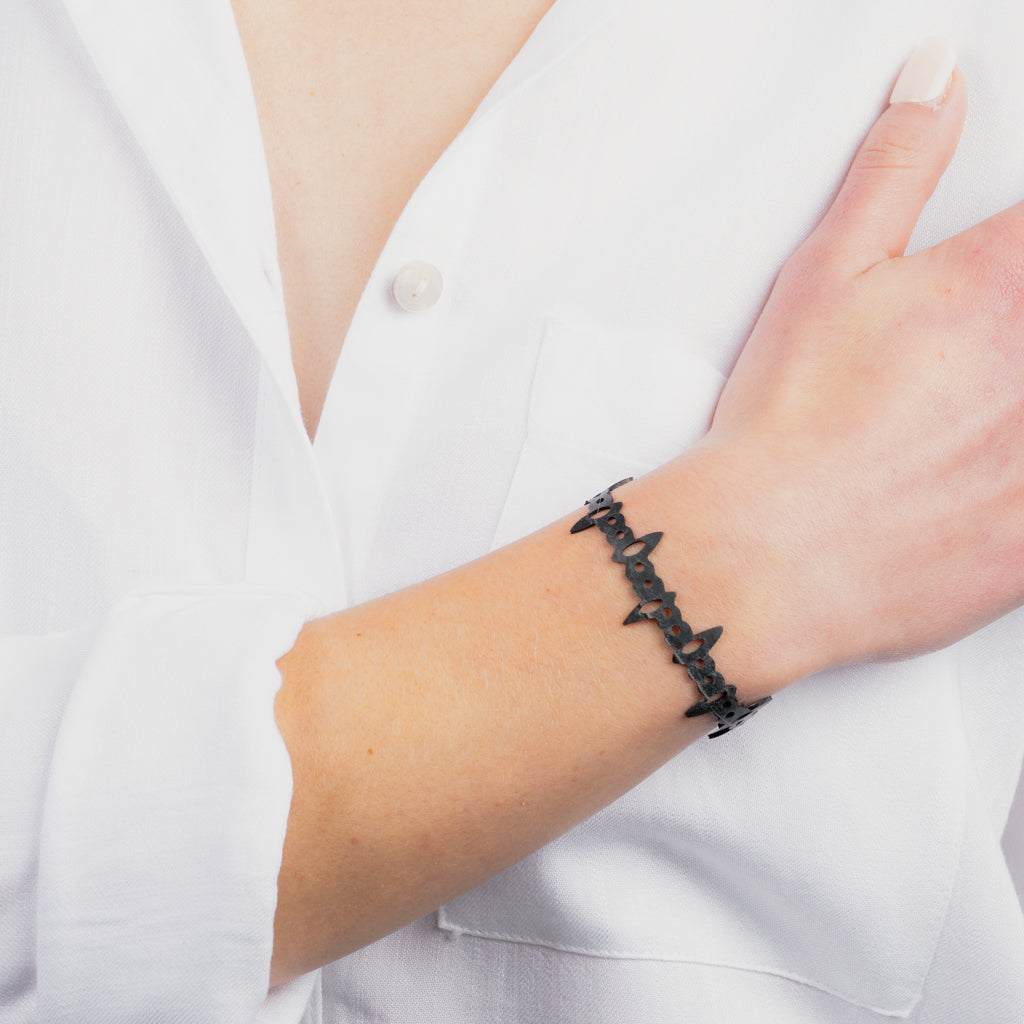 Fierce Tribal Bracelet handcrafted in Black Verdasil® | Verdacious - Bold By Design | Performance Jewelry |  KADEN & KAI®