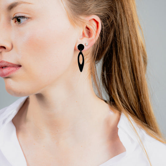 Fierce Tribal Necklace and Earrings handcrafted in Black Verdasil® | Verdari Performance Jewelry |  KADEN & KAI®