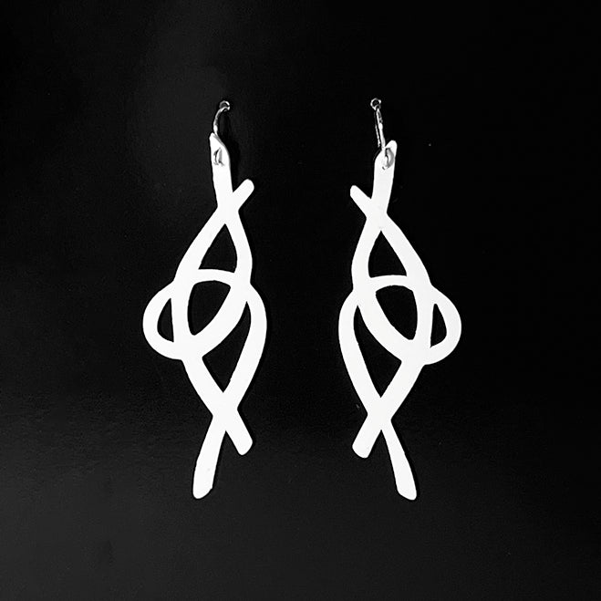 Fire+Whimsy Earrings handcrafted in White Verdasil® | Verdalure - Designs That Elevate | Sustainable Fashion Jewelry |  KADEN & KAI®