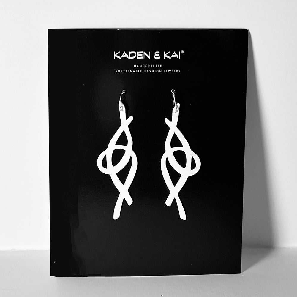 Fire+Whimsy Earrings handcrafted in White Verdasil® | Verdalure - Designs That Elevate | Sustainable Fashion Jewelry |  KADEN & KAI®