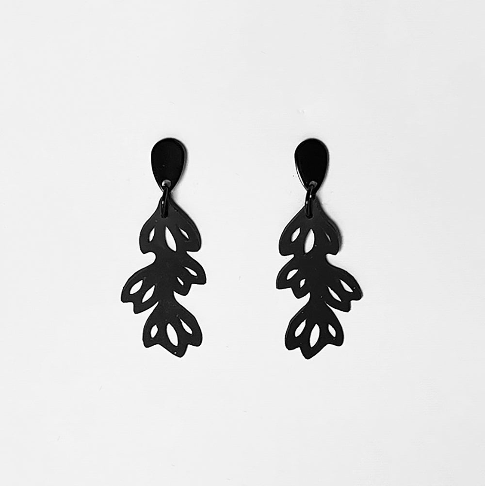 Isla Teardrop Earrings handcrafted in Black Verdasil® | Verdari Performance Jewelry |  KADEN & KAI®