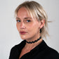 Isla Choker and 1.35" floral Earrings handcrafted in Black Verdasil® | Verdari Performance Jewelry |  KADEN & KAI®