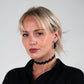 Isla Choker and 1.35" floral Earrings handcrafted in Black Verdasil® | Verdari Performance Jewelry |  KADEN & KAI®