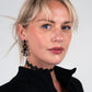 Isla Choker and 2" Teardrop Earrings handcrafted in Black Verdasil® | Verdari Performance Jewelry |  KADEN & KAI®