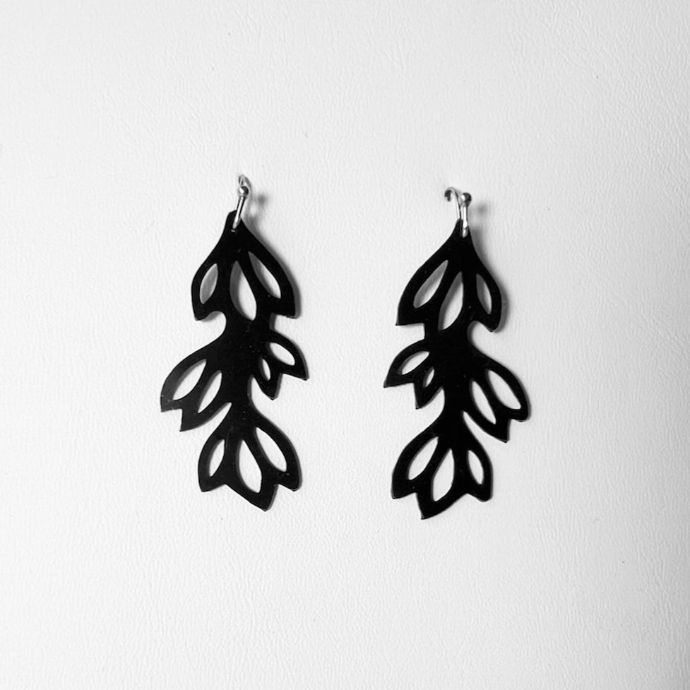 Isla_Floral_2_Earrings_Black_verdasil | Verdari Performance Jewelry |  KADEN & KAI®