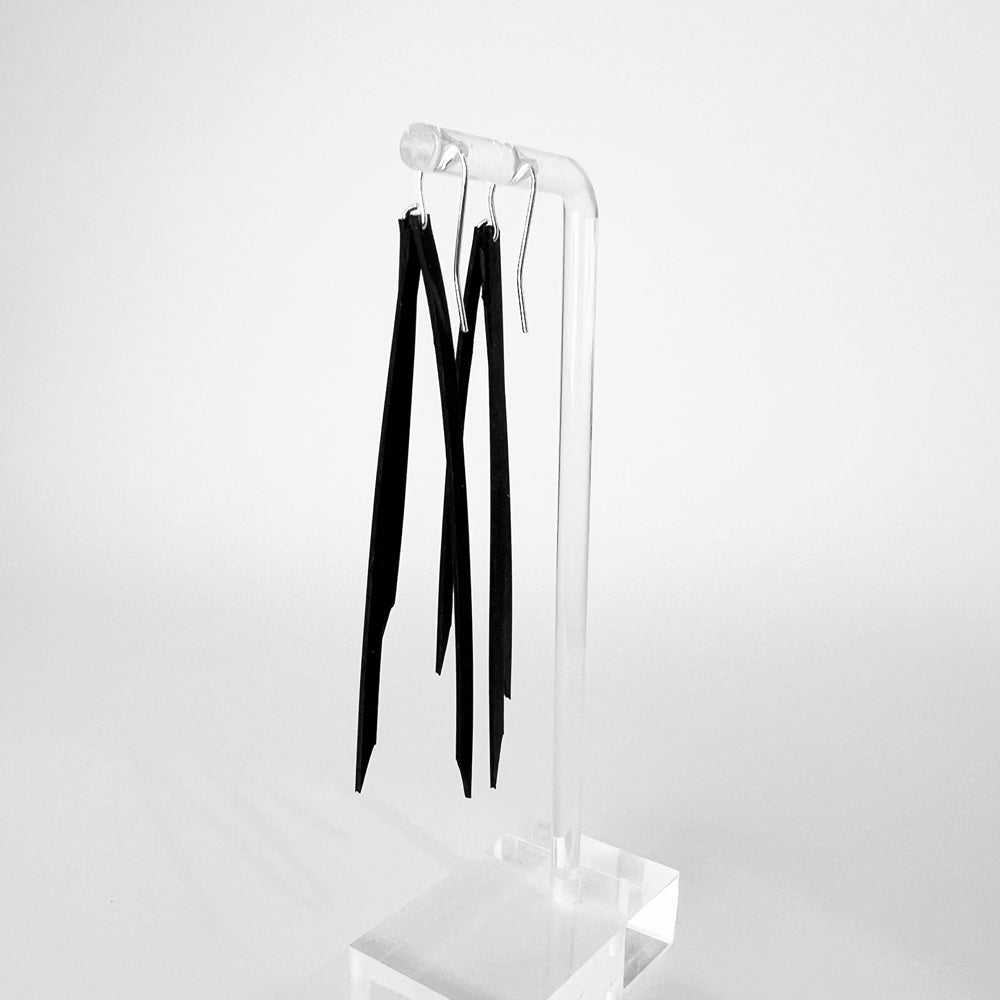 Kuiper Comet Earrings handcrafted in Black Verdasil® | Verdari Performance Jewelry |  KADEN & KAI®