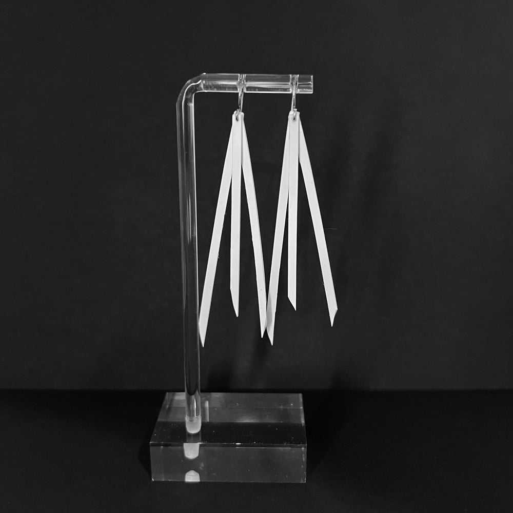 Kuiper Comet Earrings handcrafted in White Verdasil® | Verdari Performance Jewelry |  KADEN & KAI®