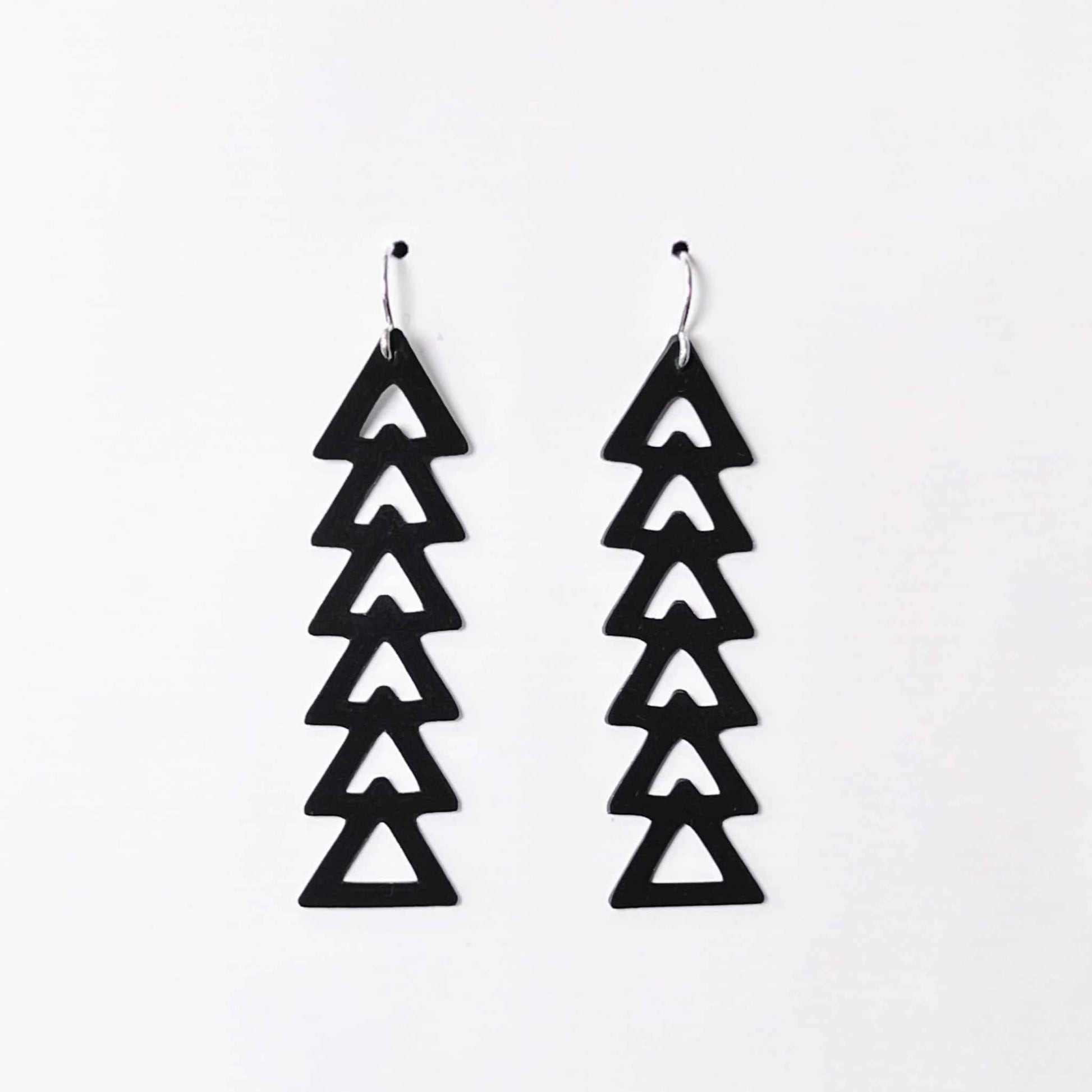 Momentum Earrings handcrafted in Black Verdasil® | Verdari - Designed for Motion | Sustainable Fashion Jewelry |  KADEN & KAI®