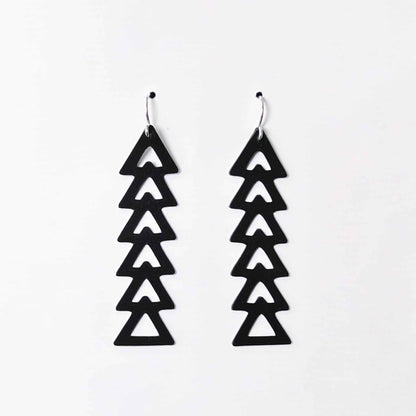 Momentum Earrings handcrafted in Black Verdasil® | Verdari - Designed for Motion | Sustainable Fashion Jewelry |  KADEN & KAI®
