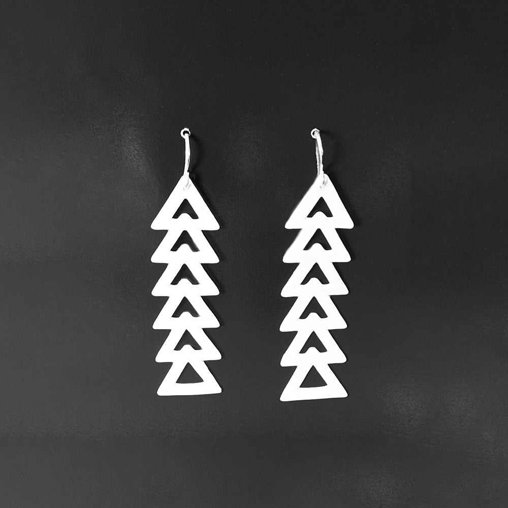 Momentum Earrings handcrafted in White Verdasil® | Verdari - Designed for Motion | Sustainable Fashion Jewelry |  KADEN & KAI®