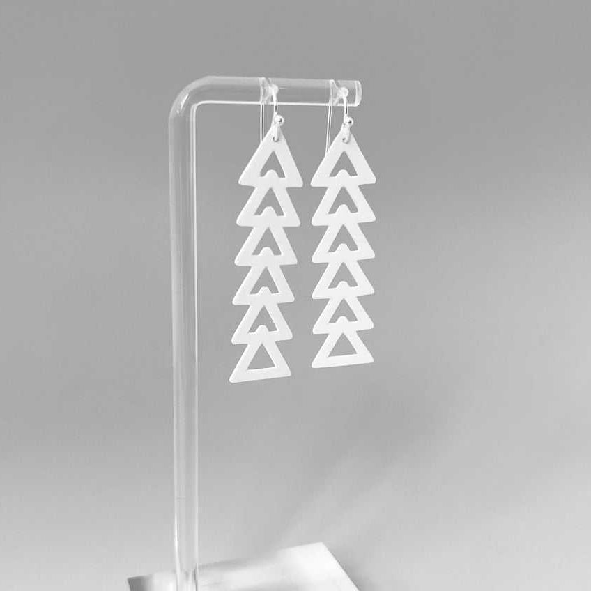 Momentum Earrings handcrafted in White Verdasil® | Verdari - Designed for Motion | Sustainable Fashion Jewelry |  KADEN & KAI®