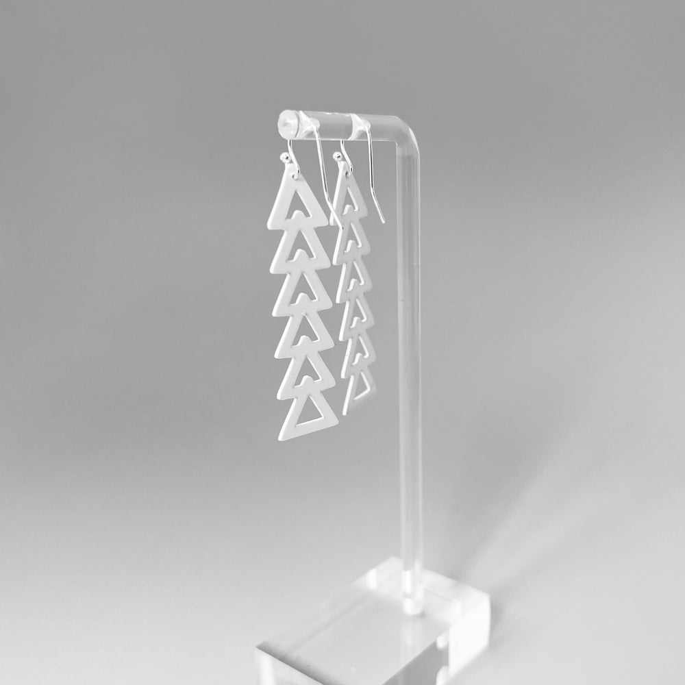 Momentum Earrings handcrafted in White Verdasil® | Verdari - Designed for Motion | Sustainable Fashion Jewelry |  KADEN & KAI®