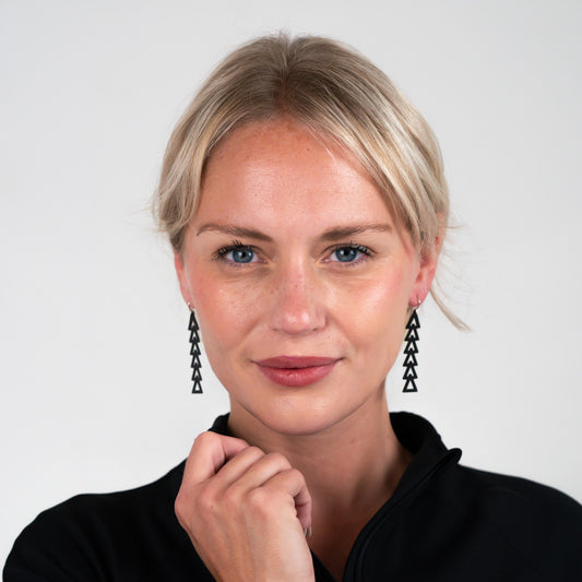 Momentum Earrings handcrafted in Black Verdasil® | Verdari Performance Jewelry |  KADEN & KAI®