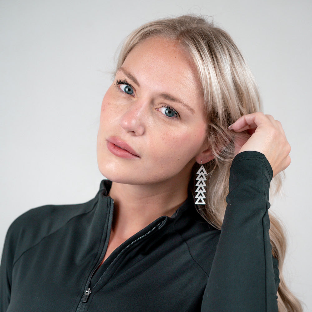 Momentum Earrings handcrafted in White Verdasil® | Verdari Performance Jewelry |  KADEN & KAI®