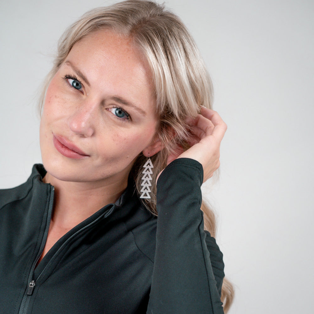 Momentum Earrings handcrafted in White Verdasil® | Verdari Performance Jewelry |  KADEN & KAI®