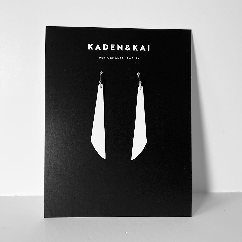 Nebula Earrings handcrafted in White Verdasil® | Verdari Performance Jewelry |  KADEN & KAI®