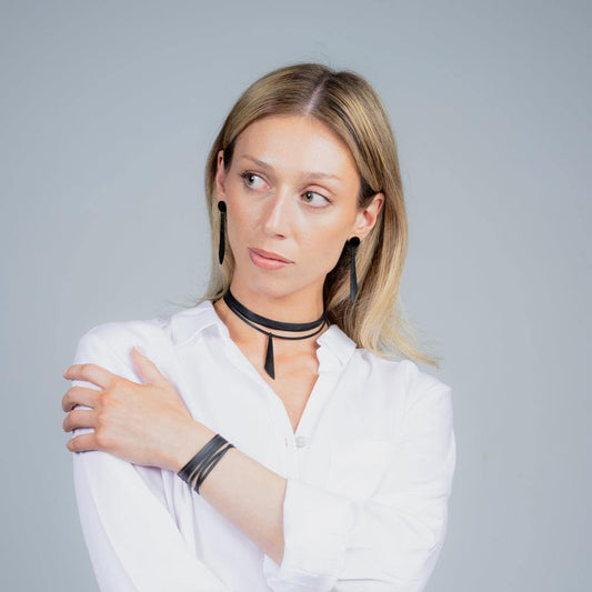 Nebula Bicycle Tube Earrings