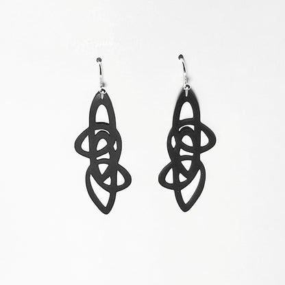 Pure Whimsy Earrings handcrafted in Black Verdasil™, Verdalux™ collection — Designs That Elevate. Performance jewelry by KADEN & KAI®.