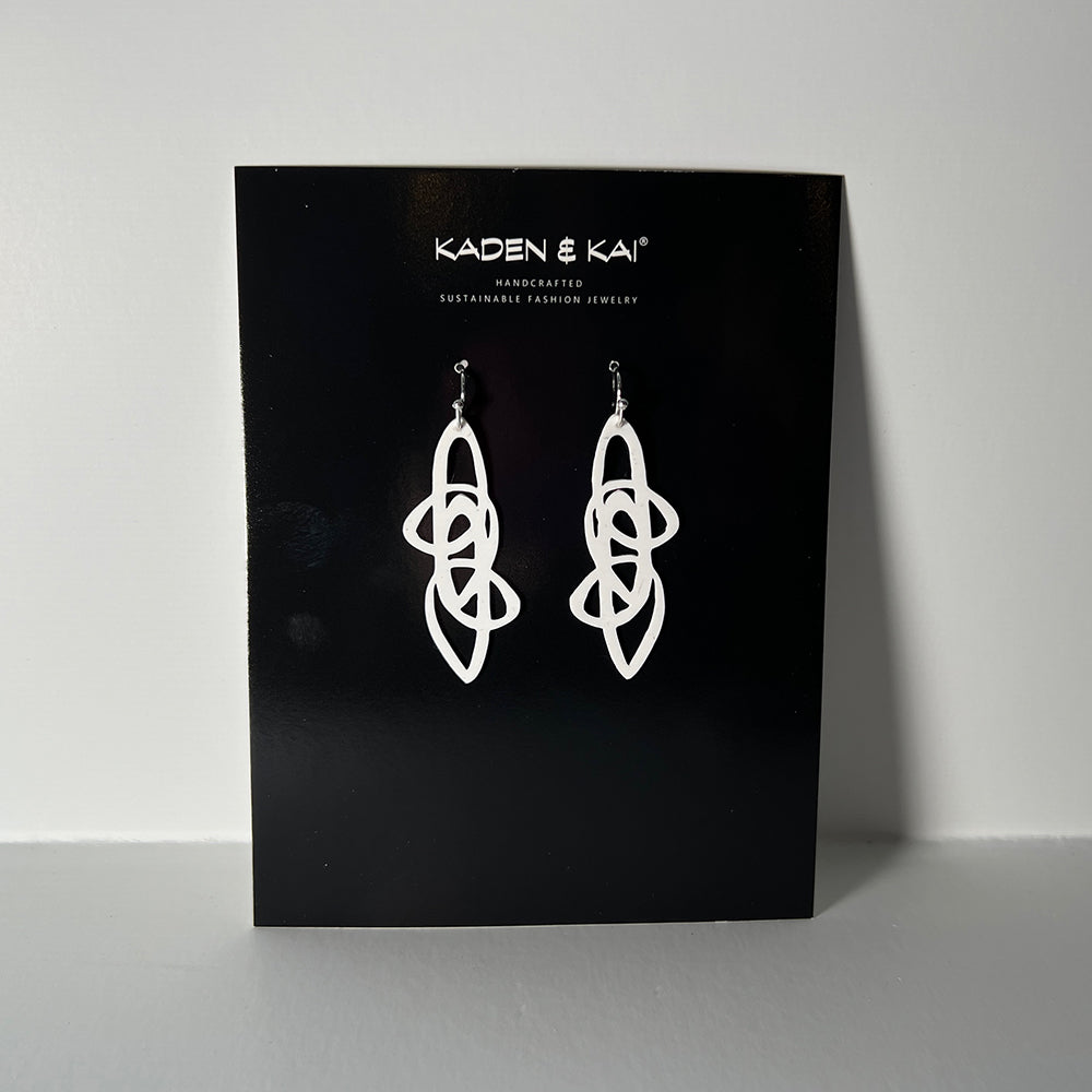 Pure Whimsy Earrings handcrafted in White Verdasil™, Verdalux™ collection — Designs That Elevate. Performance jewelry by KADEN & KAI®.