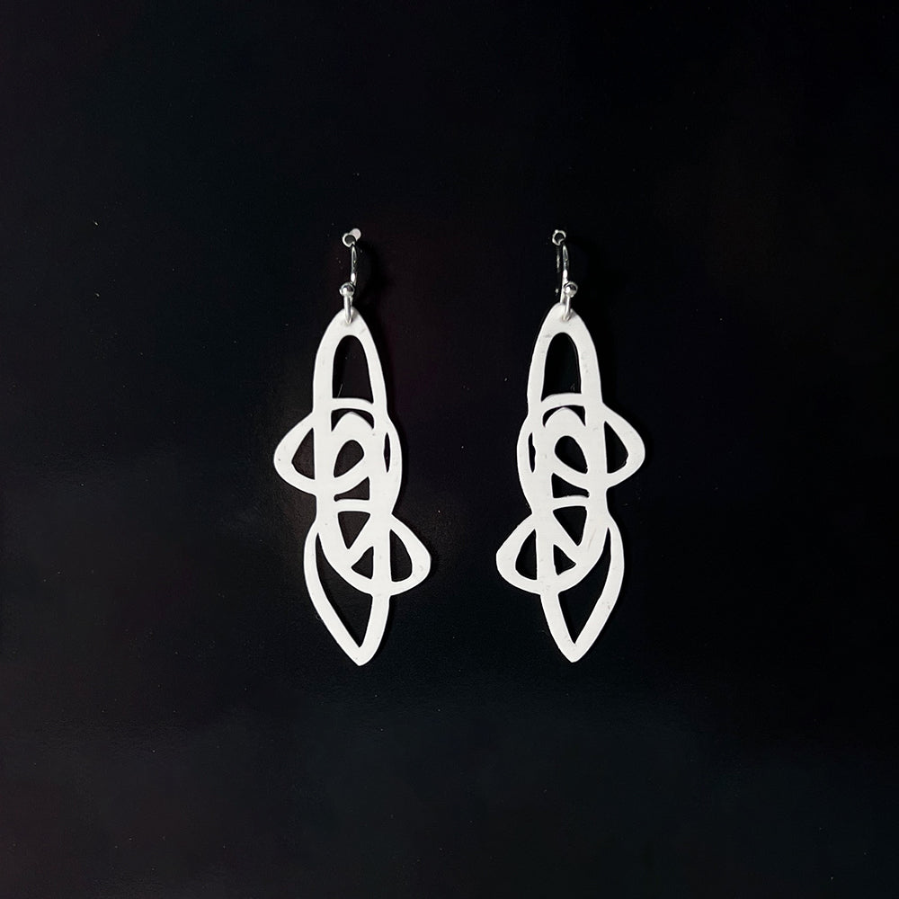 Pure Whimsy Earrings handcrafted in White Verdasil™, Verdalux™ collection — Designs That Elevate. Performance jewelry by KADEN & KAI®.