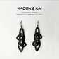 Pure Whimsy Bicycle Tube Earrings on Display Card | Knot Earrings | Kaden & Kai