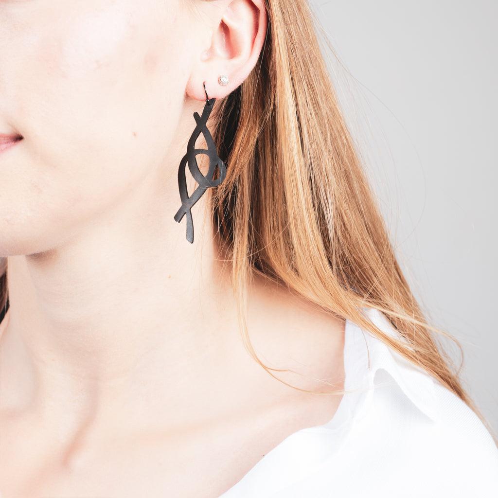Fire+Whimsy Bicycle Tube Earrings