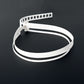 Ribbon+Stripe Choker handcrafted in White Verdasil® | Verdari - Designed for Motion | Performance Jewelry |  KADEN & KAI®
