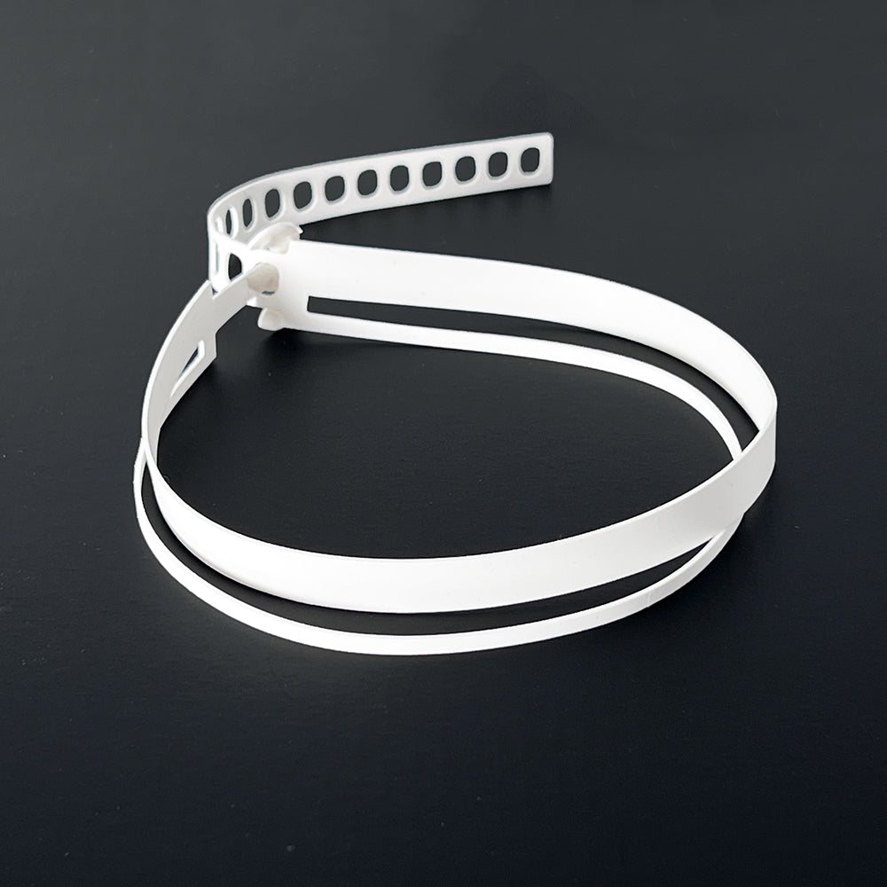 Ribbon+Stripe Choker handcrafted in White Verdasil® | Verdari - Designed for Motion | Performance Jewelry |  KADEN & KAI®