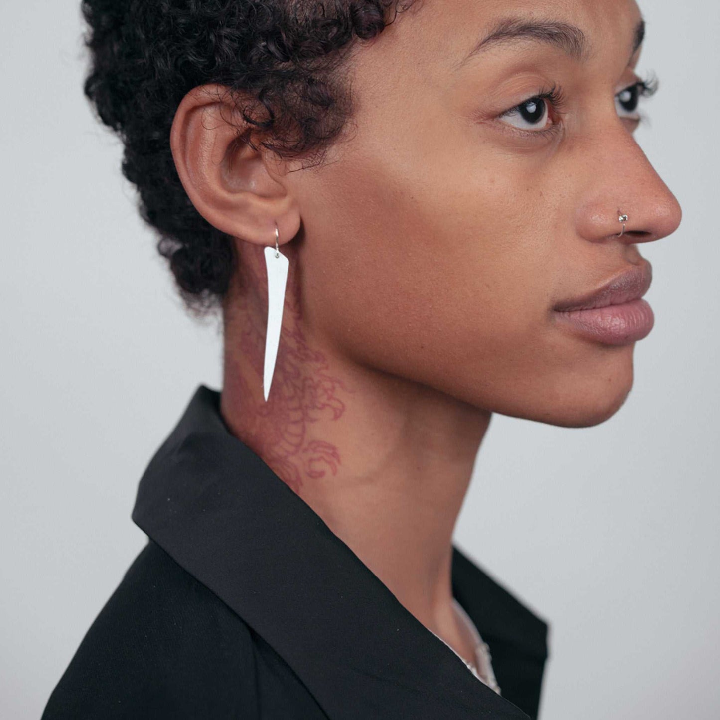 Saber Tooth Earrings handcrafted in White Verdasil® | Verdalure - Designs That Elevate | Sustainable Fashion Jewelry |  KADEN & KAI®