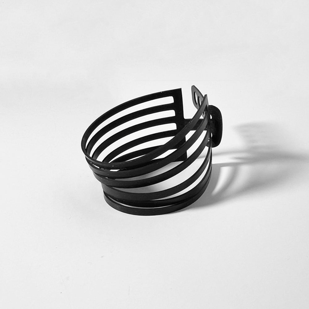 Shockwave Bracelet handcrafted in Black Verdasil® | Verdalure - Designs That Elevate | Sustainable Fashion Jewelry |  KADEN & KAI®