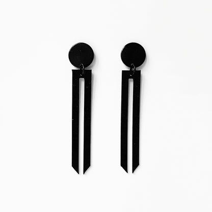 Shockwave Earrings handcrafted in Black Verdasil® | Verdari Performance Jewelry |  KADEN & KAI®