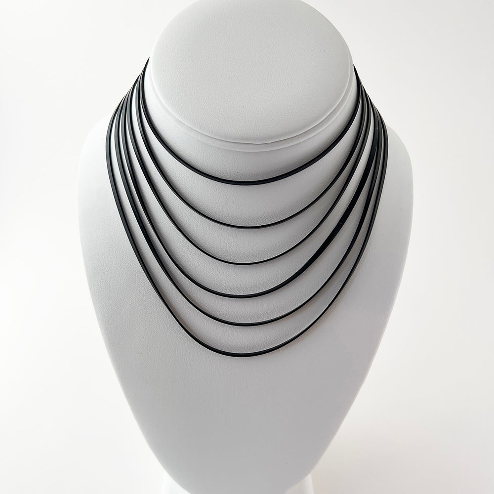 Shockwave Necklace handcrafted in Black Verdasil™, Verdalux™ collection — Designs That Elevate. Performance jewelry by KADEN & KAI®.