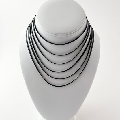Shockwave Necklace handcrafted in Black Verdasil® | Verdalure - Designs That Elevate | Sustainable Fashion Jewelry |  KADEN & KAI®