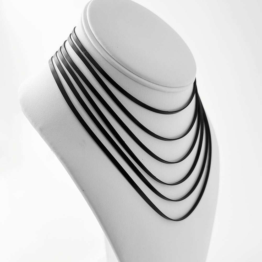 Shockwave Necklace handcrafted in Black Verdasil® | Verdalure - Designs That Elevate | Sustainable Fashion Jewelry |  KADEN & KAI®