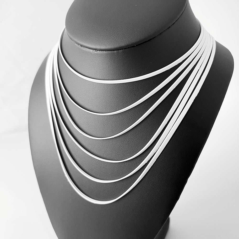 Shockwave Necklace handcrafted in White Verdasil® | Verdalure - Designs That Elevate | Sustainable Fashion Jewelry |  KADEN & KAI®