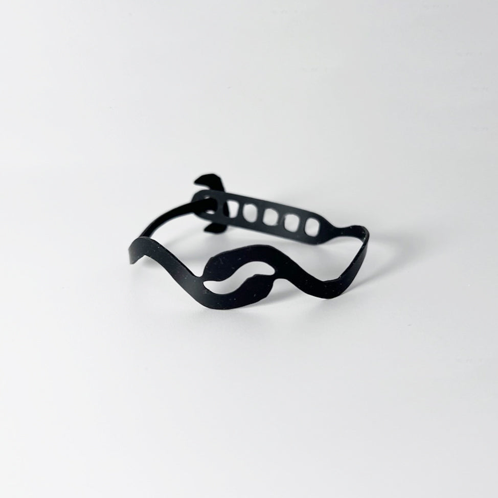 Snake Charm Bracelet handcrafted in Black Verdasil® | Verdari Performance Jewelry |  KADEN & KAI®