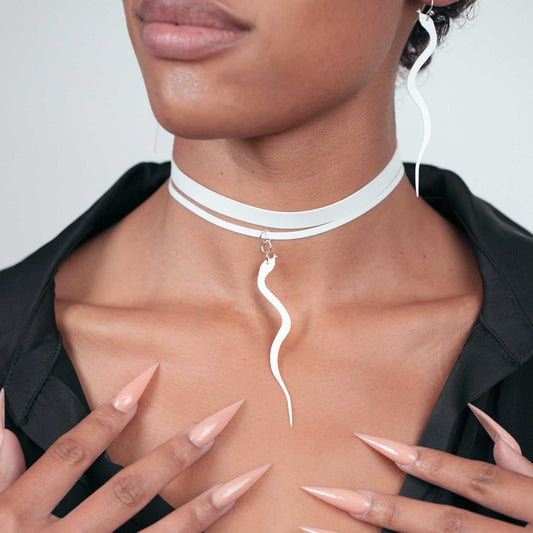 Snake Charm Ribbon Choker