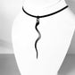 Snake Charm Necklace handcrafted in Black Verdasil® | Verdalure - Designs That Elevate | Sustainable Fashion Jewelry |  KADEN & KAI®