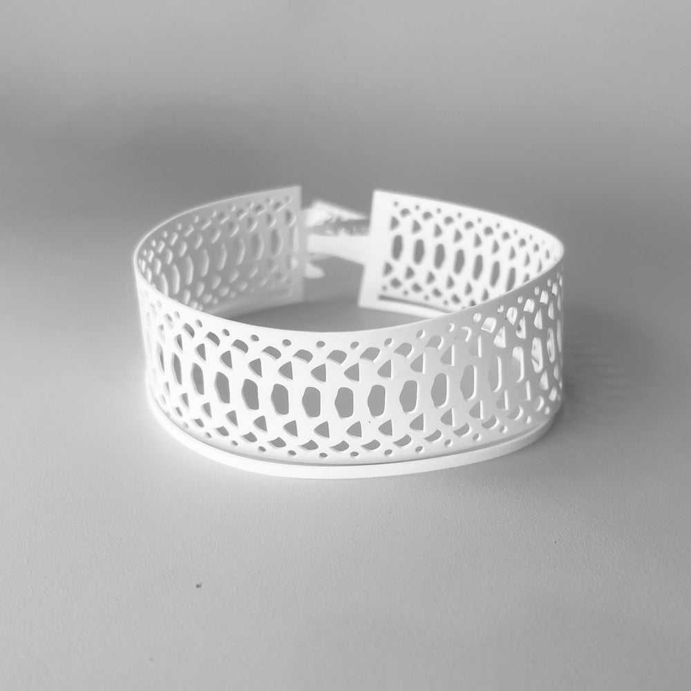 Snakeskin Choker handcrafted in White Verdasil™, Verdacious™ collection — Bold By Design. Performance jewelry by KADEN & KAI®.