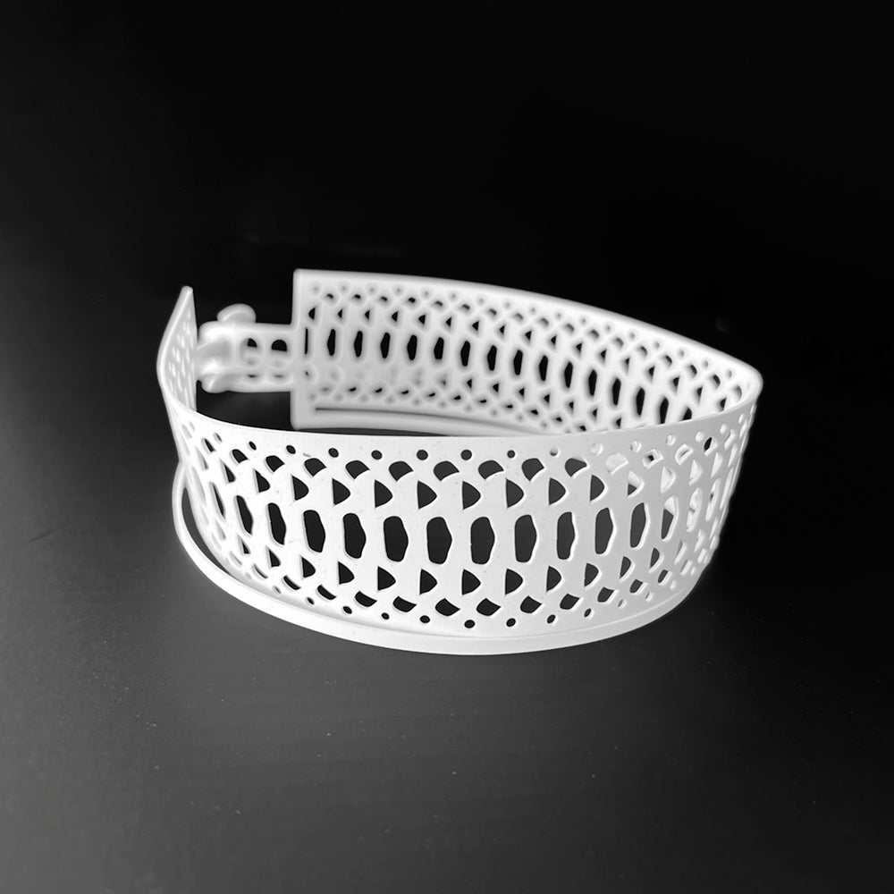 Snakeskin Choker handcrafted in White Verdasil® | Verdacious - Bold By Design | Sustainable Fashion Jewelry |  KADEN & KAI®