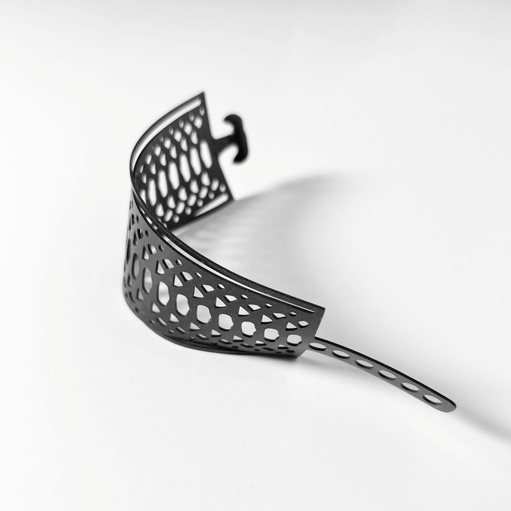 Snakeskin Bracelet handcrafted in Black Verdasil® | Verdacious - Bold By Design | Sustainable Fashion Jewelry |  KADEN & KAI®