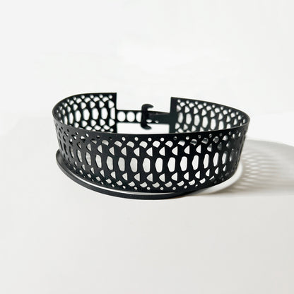 Snakeskin Choker handcrafted in Black Verdasil® | Verdacious - Bold By Design | Sustainable Fashion Jewelry |  KADEN & KAI®