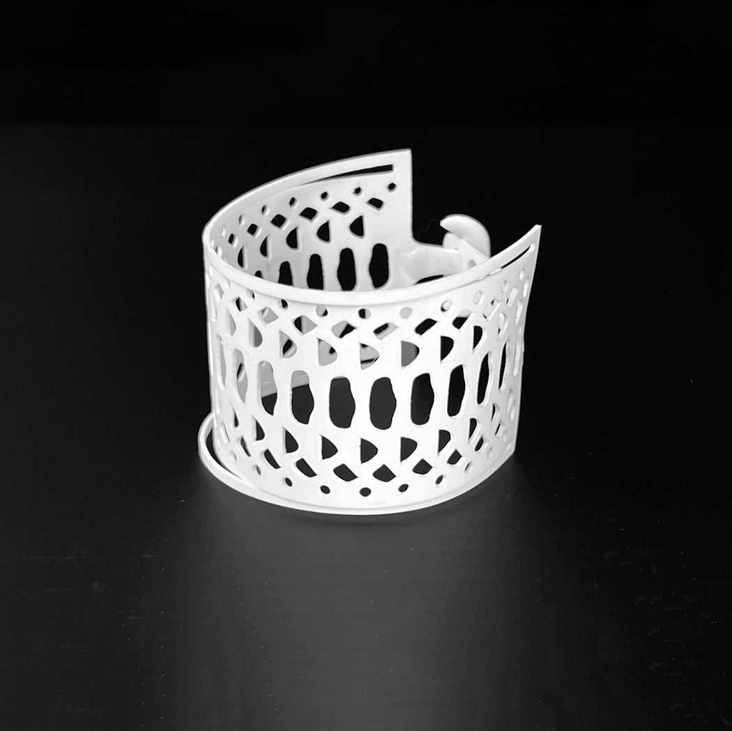 Snakeskin Bracelet handcrafted in White Verdasil® | Verdacious - Bold By Design | Sustainable Fashion Jewelry |  KADEN & KAI®