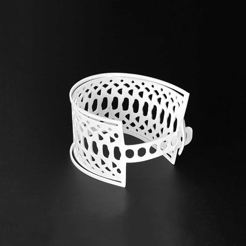 Snakeskin Bracelet handcrafted in White Verdasil® | Verdacious - Bold By Design | Sustainable Fashion Jewelry |  KADEN & KAI®